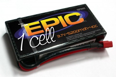 Team Epic 5200mAh 1-cell LiPo pack height=267